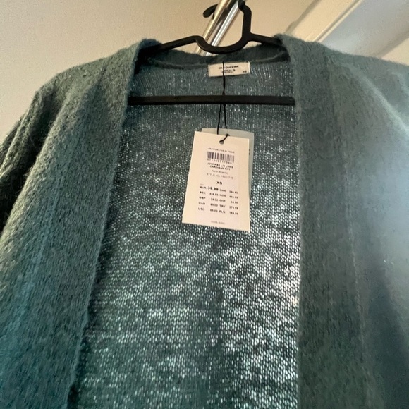 Nwt Asos JDY Firez women long sleeve longline knit cardigan, aqua blue - Picture 5 of 9